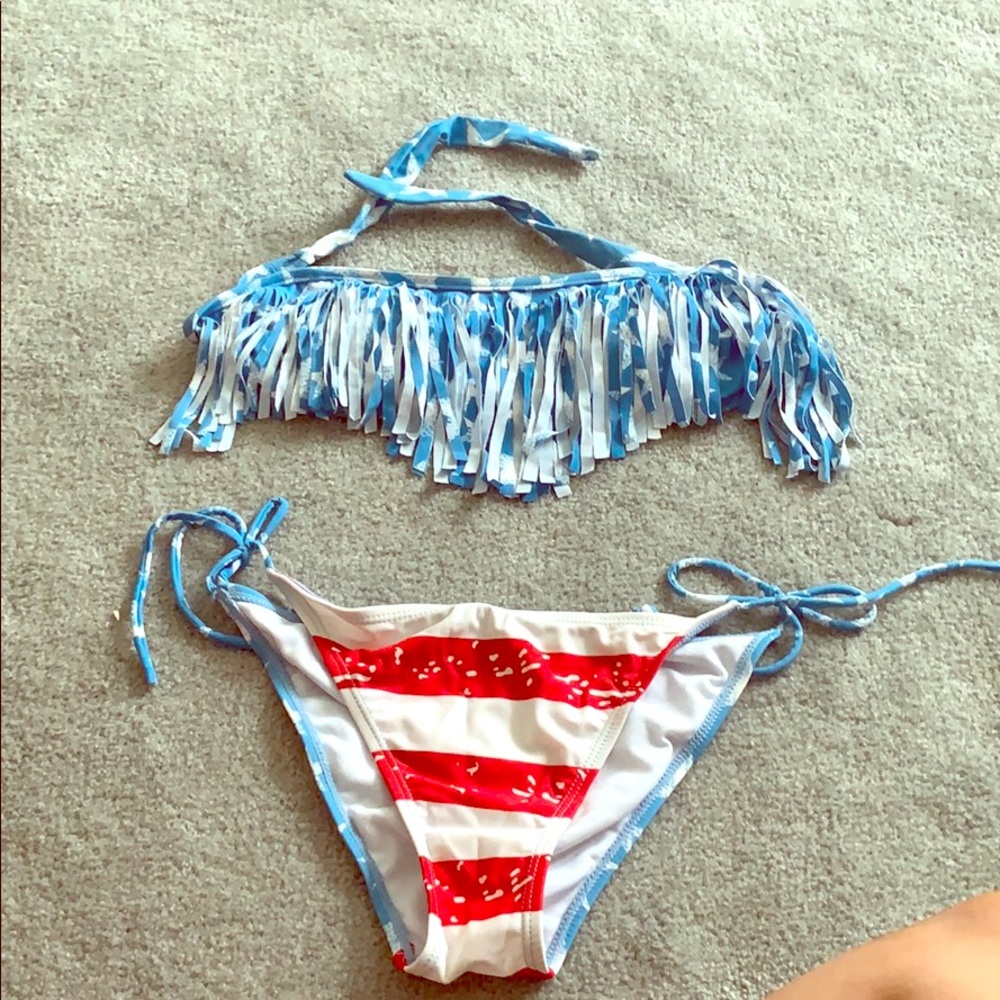 American flag two piece swimsuit